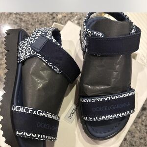Dolce & Gabbana Blue Sandals Athleisure Design